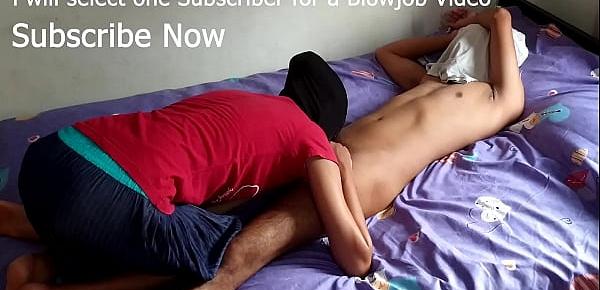 trendsindian young couple homemade blowjob